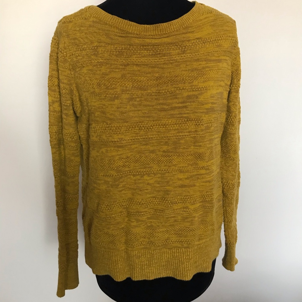 Ann Taylor LOFT mustard yellow pullover sweater